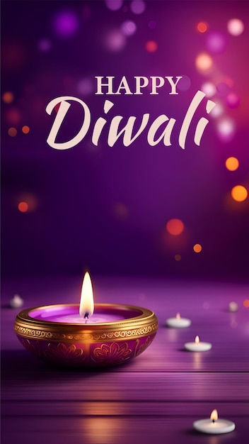 Realistisch diwali-bannerontwerp