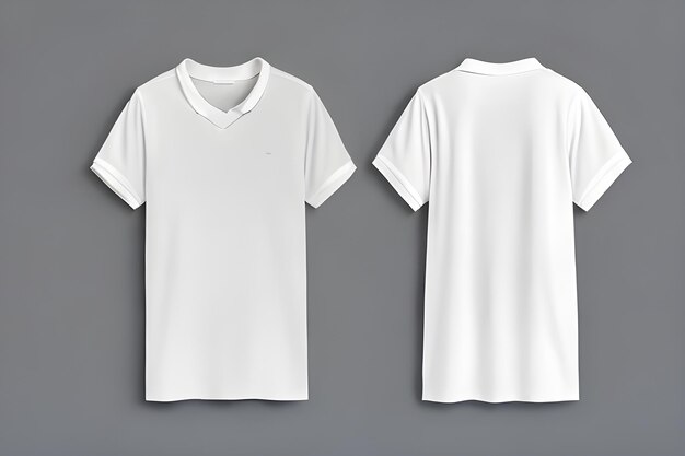 realistisch mock-up van mannelijke witte polo shirt