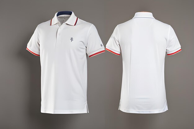 Foto realistisch mock-up van mannelijke witte polo shirt