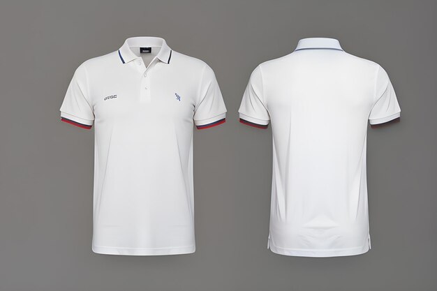 realistisch mock-up van mannelijke witte polo shirt