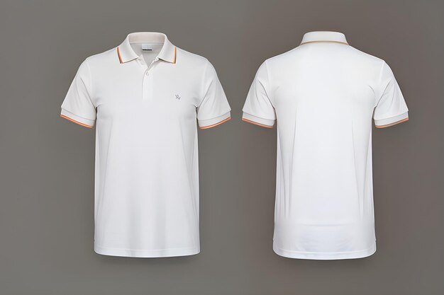 realistisch mock-up van mannelijke witte polo shirt