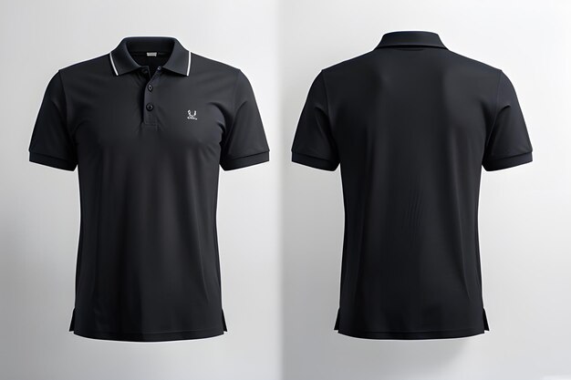 Foto realistisch mock-up van mannelijke witte polo shirt