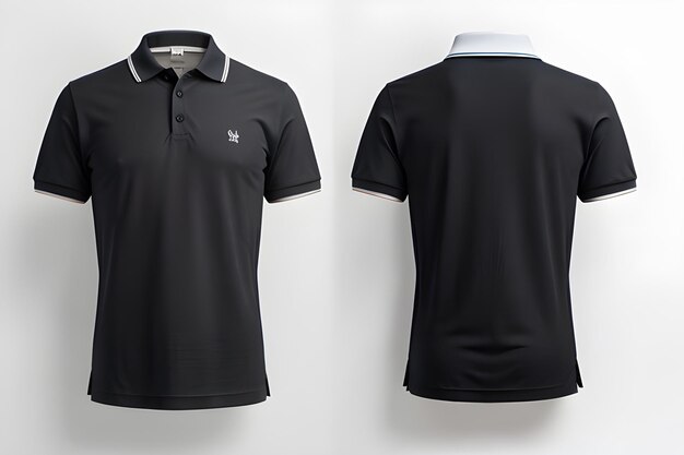 Foto realistisch mock-up van mannelijke witte polo shirt