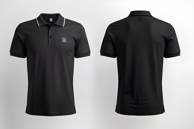 Foto realistisch mock-up van mannelijke witte polo shirt