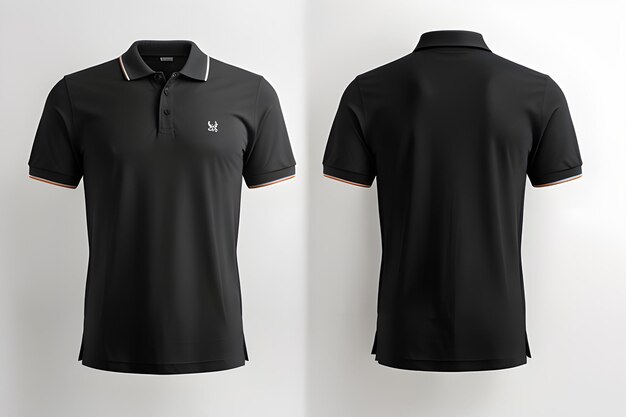 Foto realistisch mock-up van mannelijke witte polo shirt