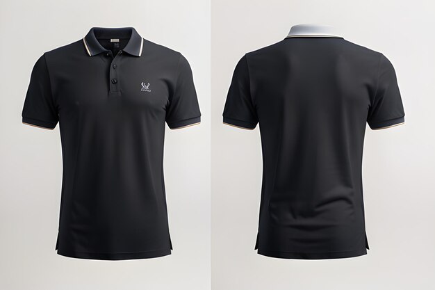 Foto realistisch mock-up van mannelijke witte polo shirt