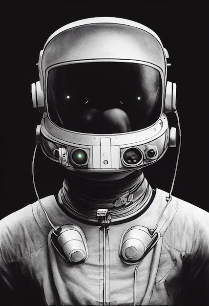 Realistisch portret van een astronaut in een ruimtepak Hightech futuristische astronaut