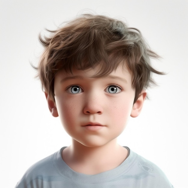 Realistisch realisme van een nino kid children realism 3d cute portlain