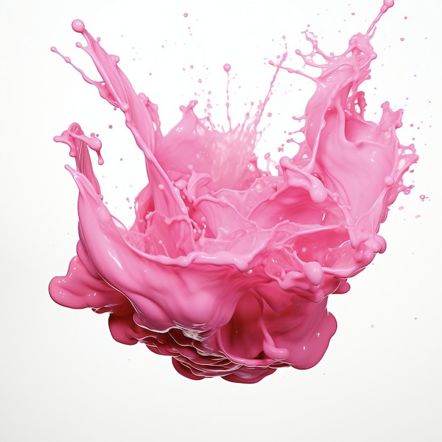 Foto realistisch roze kleur splash