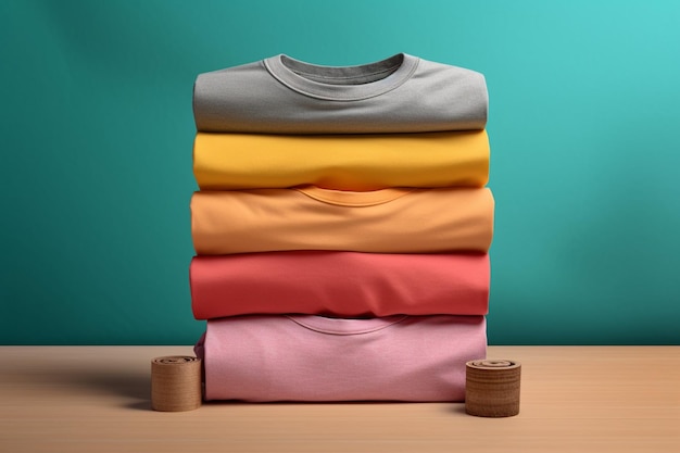 Realistisch T-shirtmodel voor merk- en kledingshowcase gemaakt met generatieve AI