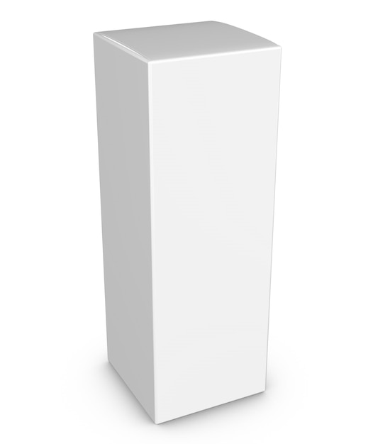 Realistische 3D Box Mock Up Template op witte achtergrond 3D Rendering