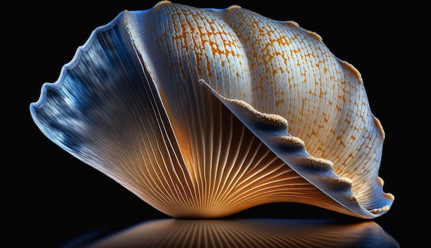 Realistische 3D kleurrijke Clam shell vector illustratie afbeelding Ai gegenereerde kunst