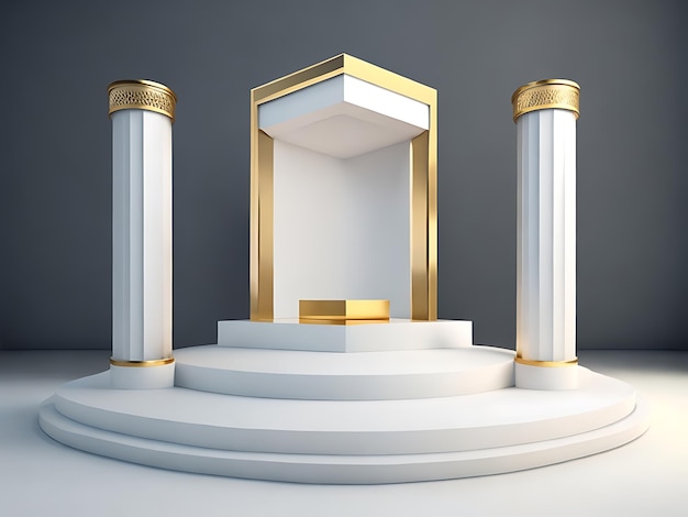 Realistische 3D-podium mock-up achtergrond