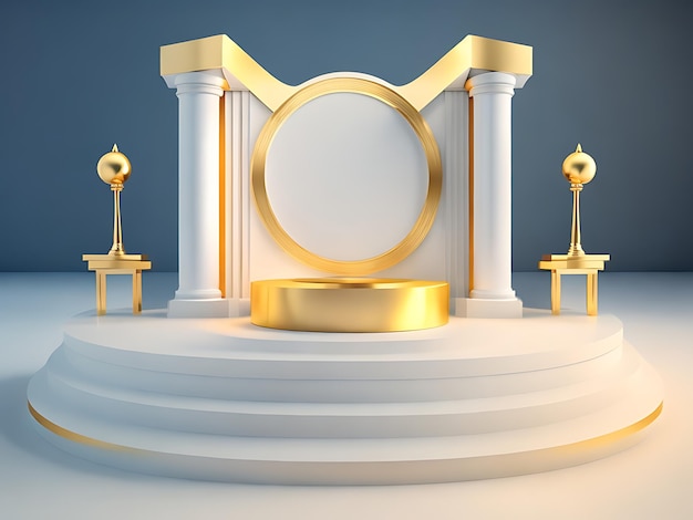 Realistische 3D-podium mock-up achtergrond