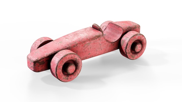 Realistische 3D-weergave van houten speelgoed