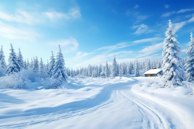 Realistische achtergrond van de noordpool in de winter