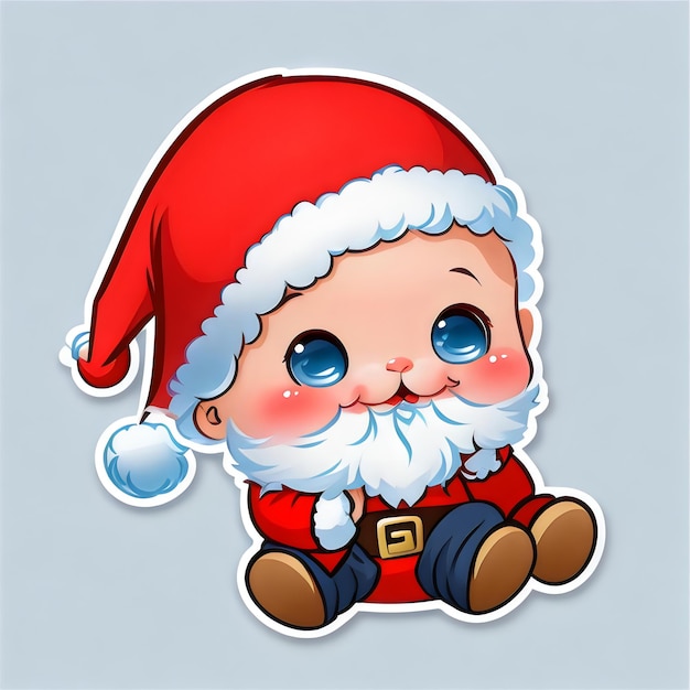 Foto realistische baby santa personages leuke cartoon stijl