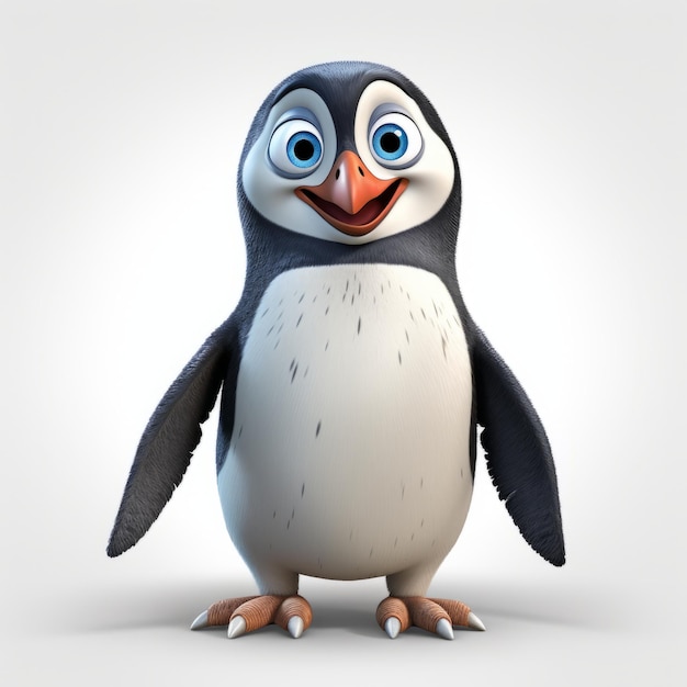 Realistische Cartoon Penguin 3D-animatie van Erik van Happy Feet