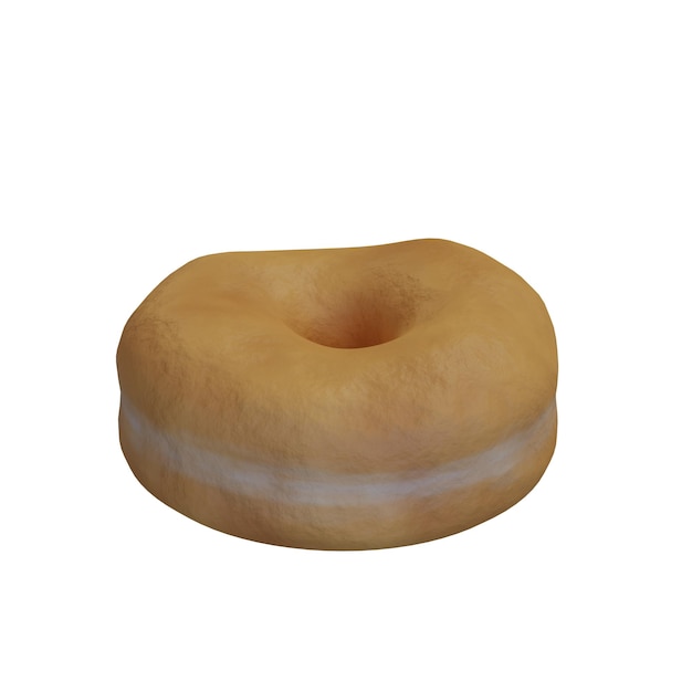 Realistische donut zonder glazuur Donut geïsoleerd Realistische afbeelding