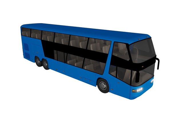 realistische dubbeldekkerbus 3D-rendering