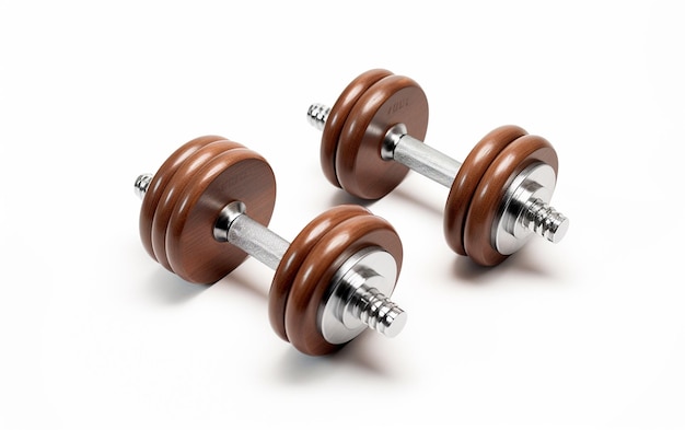 Realistische dumbbells op een witte achtergrond