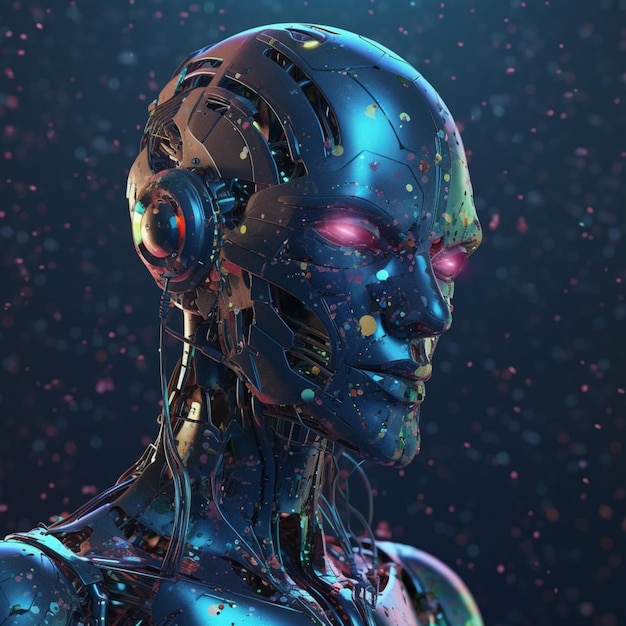 realistische en coole robot kunstmatige intelligentie generatieve ai