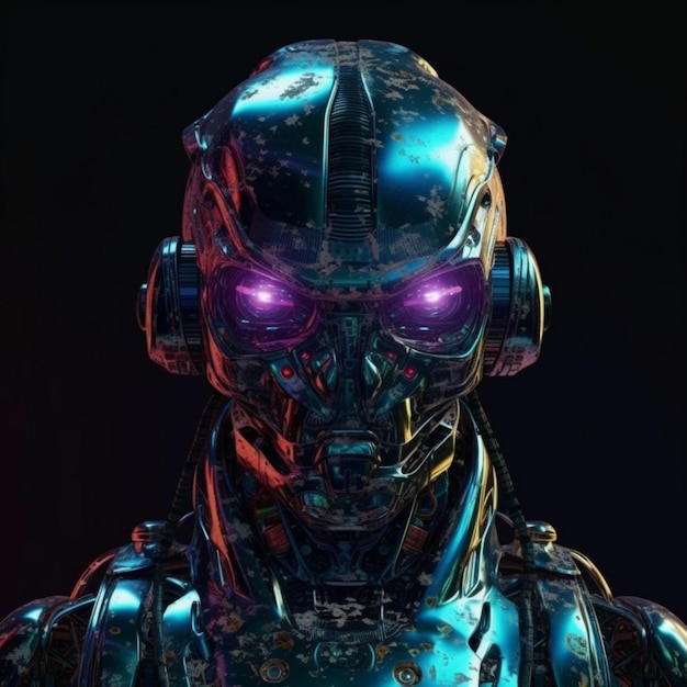 realistische en coole robot kunstmatige intelligentie generatieve ai