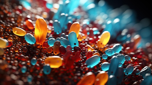 Realistische foto bacterie Medische illustratie