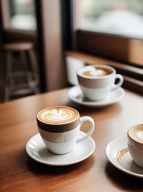 Realistische, gezellige warme verlichtingsdetails van het koffierestaurant