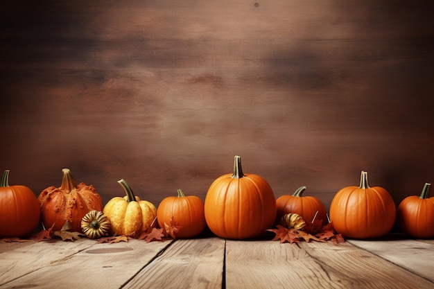 Realistische Halloween-pompoenachtergrond Omarm het griezelige seizoen gemaakt met generatieve AI