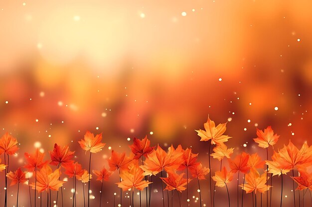 Realistische herfst achtergrond met kleurrijke bladeren illustratie
