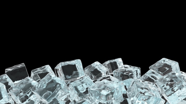 Foto realistische ijsblokjes achtergrond