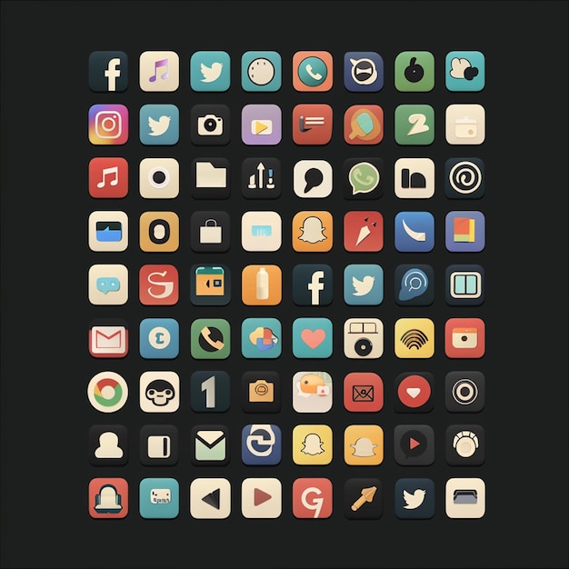 Realistische knoppen met social media logo collectie