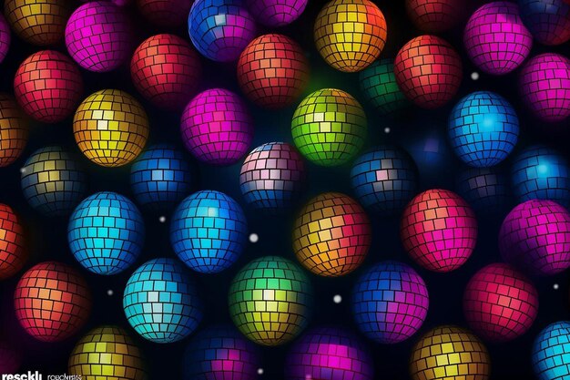 Realistische neon disco party oproep