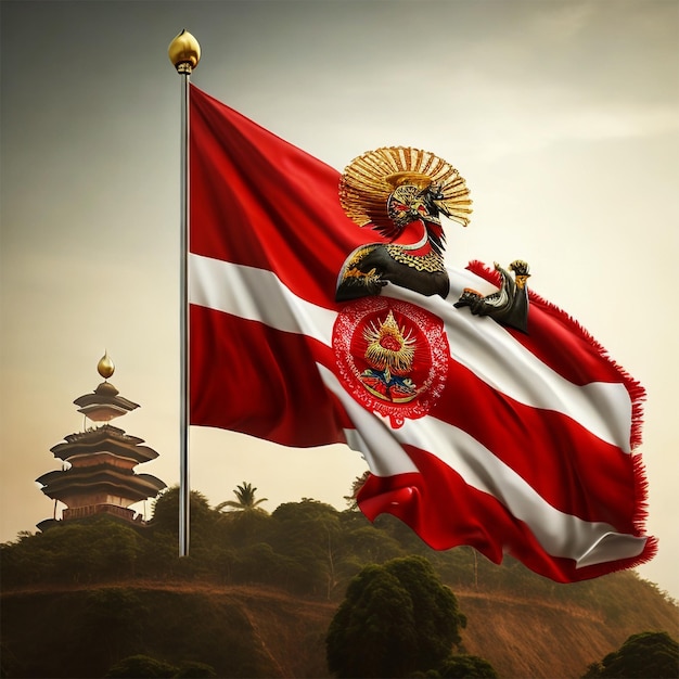 Foto realistische onafhankelijkheidsdag van indonesië