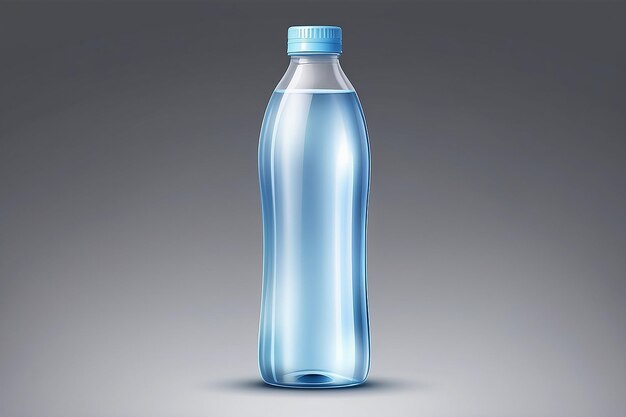 Realistische plastic fles voor water op een doorzichtige achtergrond Vectorillustratie