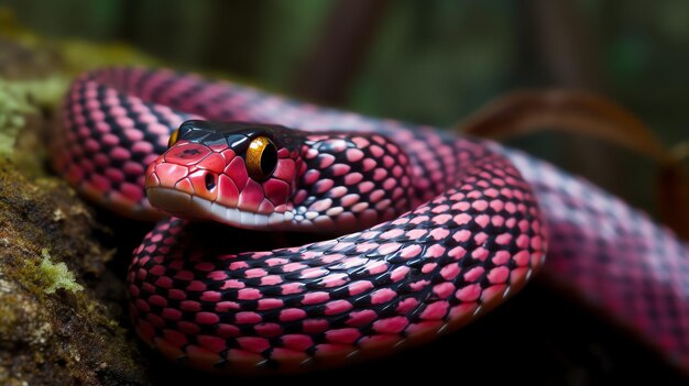 Foto realistische roze koraalslang