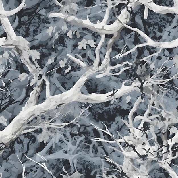Realistische sneeuwboscamouflage