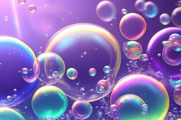 realistische stijl zeepbellen achtergrond