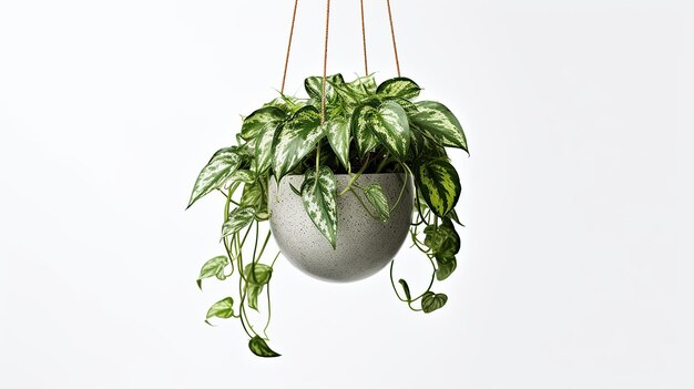 Foto realistische stockfoto's van hanging plant op wit