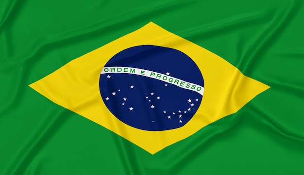 Realistische vlag van brazilië