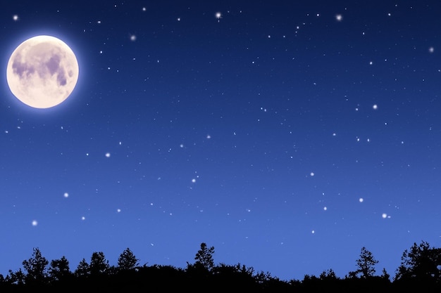 Realistische volle maan achtergrond
