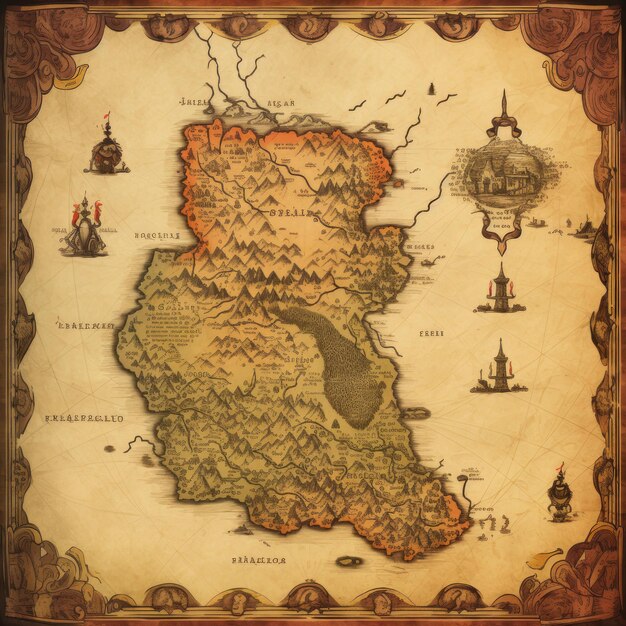 Premium AI Image  Realm of Solitude Exploring a Borderland on a 