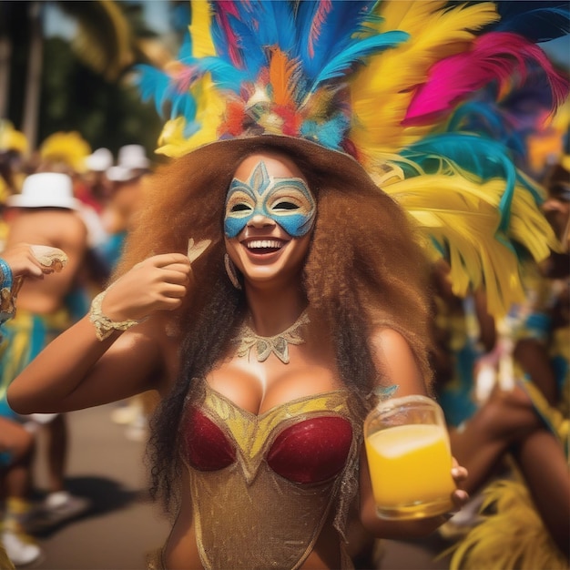 Foto persone reali che si godono il programma del carnevale