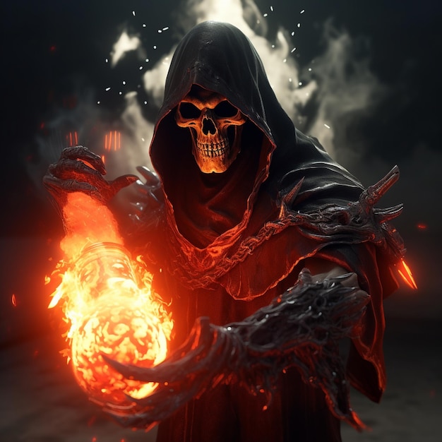 Photo reaper on fire