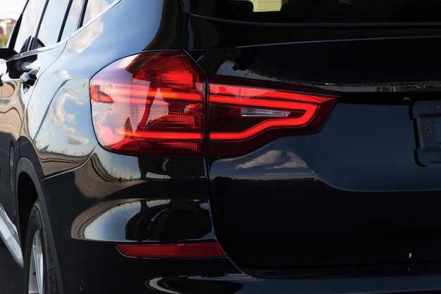 Rear left headlight on a prestigious car