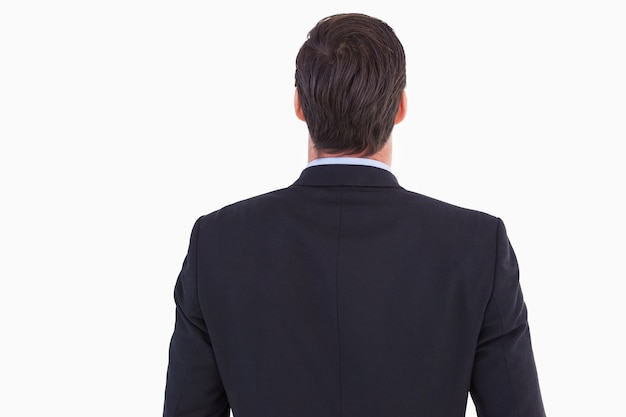 Rear view of handsome businessman 