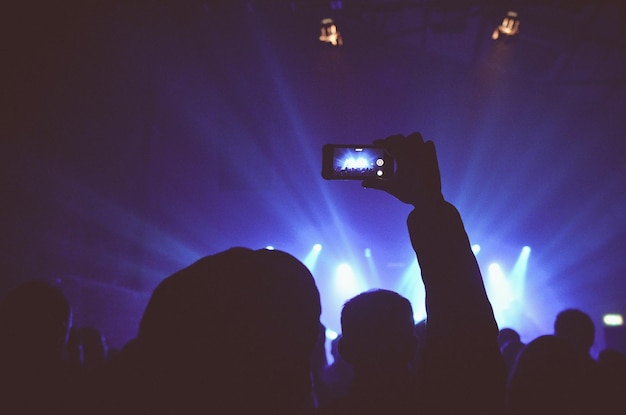 Rear view of people in nightclub