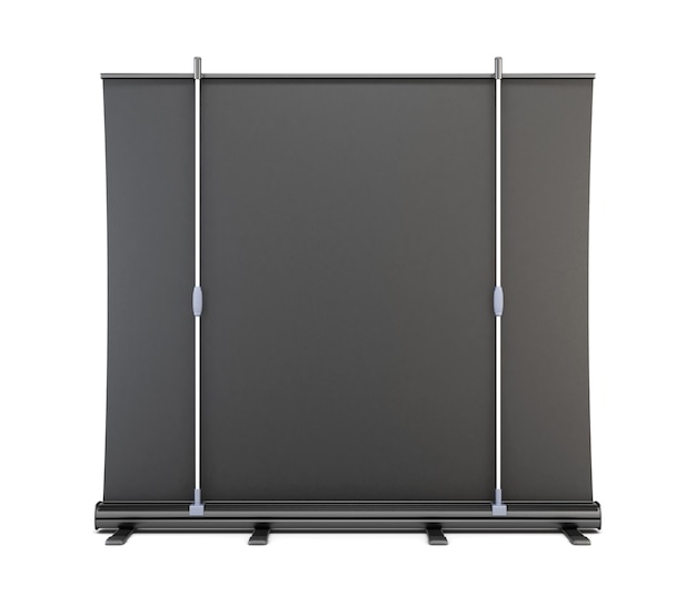 Rear view of a portable screen for presentations. 3d rendering.