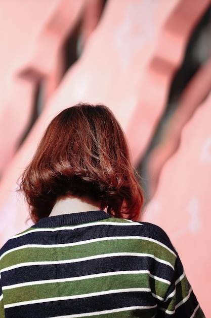 Photo rear view of woman